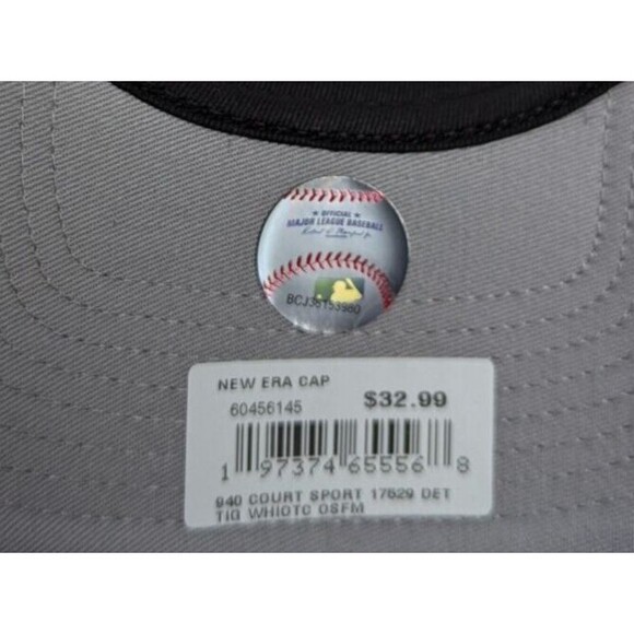 Detroit Tigers MLB New Era Adult White 9Forty Court Trucker Adjustable Rope Hat - Picture 7 of 7